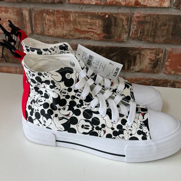 Mickey Mouse High Top Sneakers Womens Size 9 NEW Disney World - Picture 2 of 5